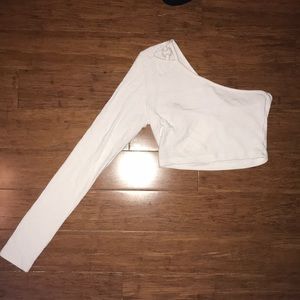 White one sleeve party top